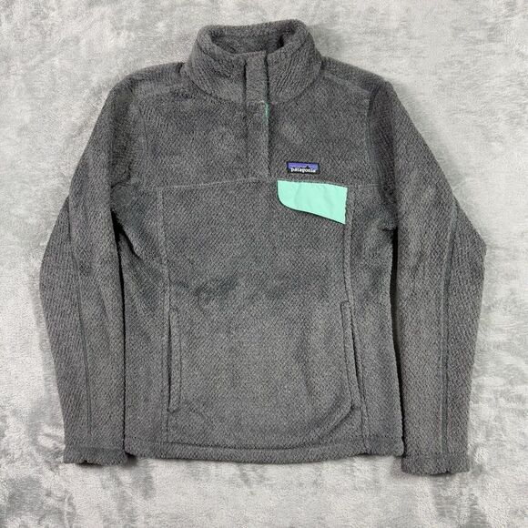 Patagonia Tops - Patagonia Fleece Sweater Womens‎ XS Gray Jumper Quarter Snap Pullover Jacket